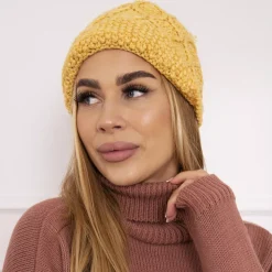 JEANS Talvipäähineet>Oliwier Bis fleecevuorattu pipo keltainen