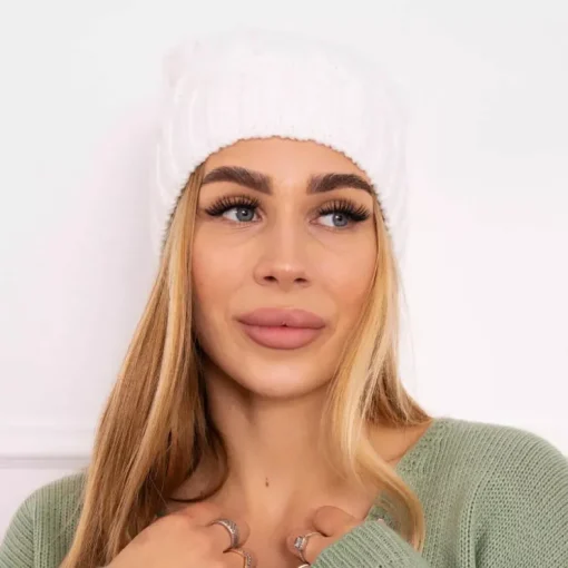 JEANS Talvipäähineet>Oliwier Iwona fleecevuorattu pipo valkoinen