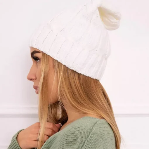 JEANS Talvipäähineet>Oliwier Iwona fleecevuorattu pipo valkoinen