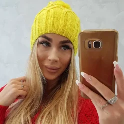 JEANS Talvipäähineet>Oliwier Milano fleecevuorattu pipo keltainen