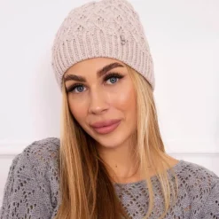 JEANS Talvipäähineet>Oliwier Roma fleecevuorattu pipo beige
