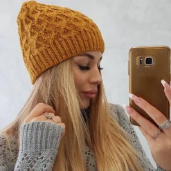 JEANS Talvipäähineet></noscript>Oliwier Roma fleecevuorattu pipo mustard