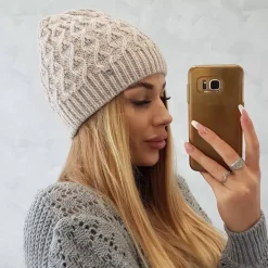 JEANS Talvipäähineet></noscript>Oliwier Roma fleecevuorattu pipo beige