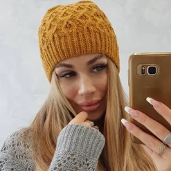 JEANS Talvipäähineet></noscript>Oliwier Roma fleecevuorattu pipo mustard