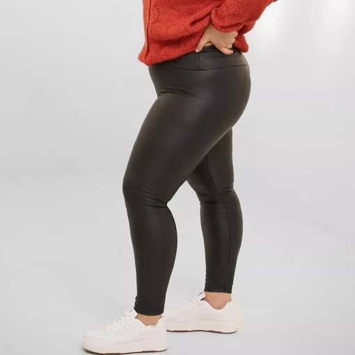 JEANS Leggingsit>Oraije Paris Thermo leatherlook leggingsit musta