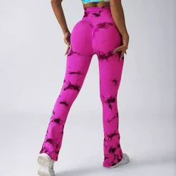JEANS Housut>Otos Active Tie Dye Scrunch housut fuksia