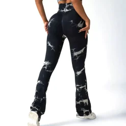 JEANS Housut>Otos Active Tie Dye Scrunch housut musta