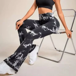 JEANS Housut>Otos Active Tie Dye Scrunch housut musta