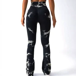 JEANS Housut></noscript>Otos Active Tie Dye Scrunch housut musta
