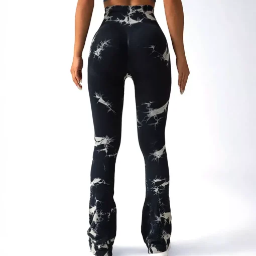 JEANS Housut>Otos Active Tie Dye Scrunch housut musta