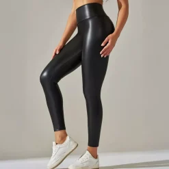 JEANS Leggingsit>Otos Leatherlook leggingsit musta