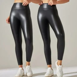JEANS Leggingsit>Otos Leatherlook leggingsit musta