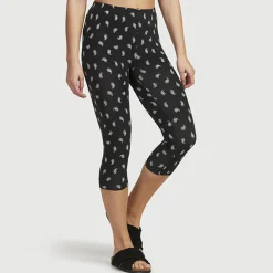 JEANS Leggingsit>Paisleykuvioiset caprileggingsit musta
