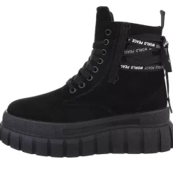 JEANS Kengät>Paksupohjaiset nilkkurit musta