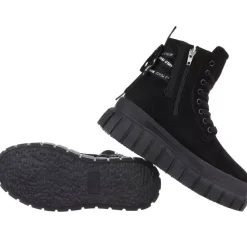 JEANS Kengät>Paksupohjaiset nilkkurit musta