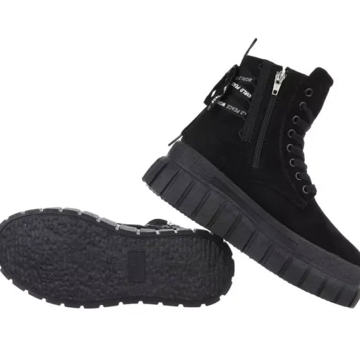JEANS Kengät>Paksupohjaiset nilkkurit musta