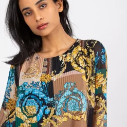 JEANS Pitkähihaiset Paidat>Pammy Amaya kuvioitu paita musta-beige