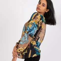 JEANS Pitkähihaiset Paidat></noscript>Pammy Amaya kuvioitu paita musta-beige