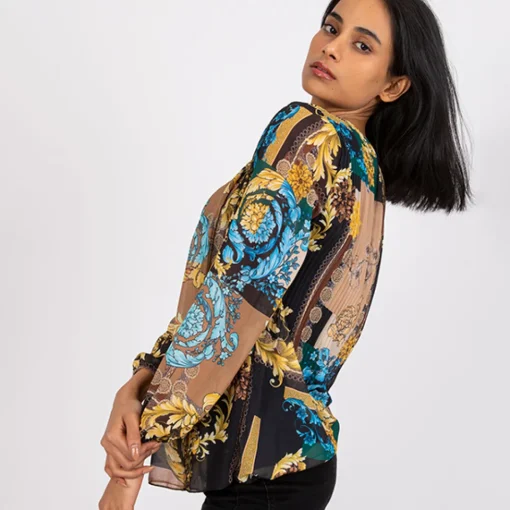JEANS Pitkähihaiset Paidat>Pammy Amaya kuvioitu paita musta-beige
