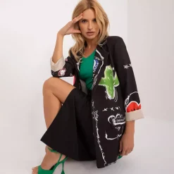 JEANS Takit>Pammy Cactus kuvioitu bleiseri musta