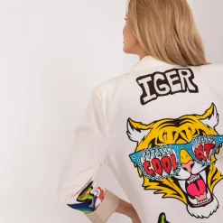 JEANS Takit></noscript>Pammy Cool Art kuvioitu bleiseri luonnonvalkoinen