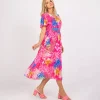 JEANS Midimekot>Pammy Coral kuvioitu mekko pinkki