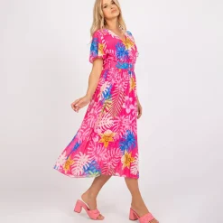 JEANS Midimekot>Pammy Coral kuvioitu mekko pinkki