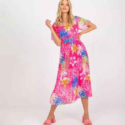 JEANS Midimekot>Pammy Coral kuvioitu mekko pinkki