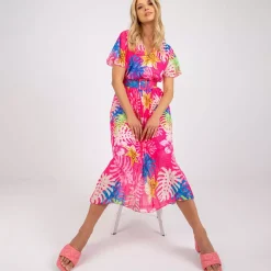JEANS Midimekot></noscript>Pammy Coral kuvioitu mekko pinkki