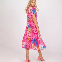 JEANS Midimekot></noscript>Pammy Coral kuvioitu mekko pinkki