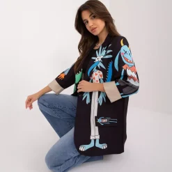 JEANS Takit>Pammy Freaks kuvioitu bleiseri musta