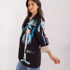 JEANS Takit></noscript>Pammy Freaks kuvioitu bleiseri musta