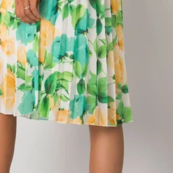 JEANS Minimekot></noscript>Pammy Katelyn mekko vyöllä keltakukkainen