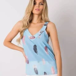 JEANS Lyhythihaiset Paidat Ja Topit>Pammy Oaklyn sifonkitoppi baby blue