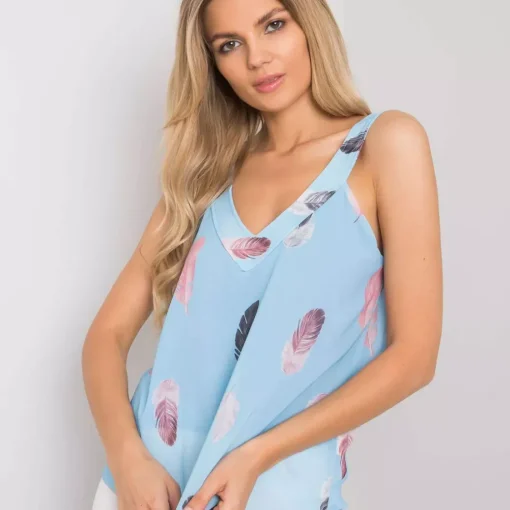JEANS Lyhythihaiset Paidat Ja Topit>Pammy Oaklyn sifonkitoppi baby blue