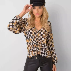 JEANS Pitkähihaiset Paidat>Pammy Ricarda kuvioitu paita mustavalkoinen