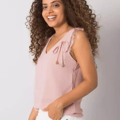 JEANS Lyhythihaiset Paidat Ja Topit>Pammy Sapphire sifonkitoppi vanha roosa