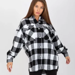 JEANS Pitkähihaiset Paidat></noscript>Patiskha Beryl flanellipaita mustavalkoinen
