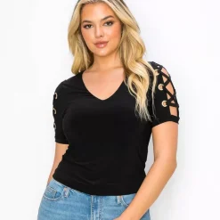 JEANS Lyhythihaiset Paidat Ja Topit></noscript>PerSeption Tinsley paita musta