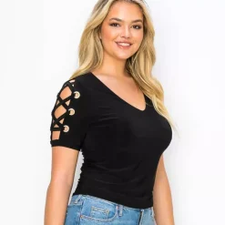 JEANS Lyhythihaiset Paidat Ja Topit></noscript>PerSeption Tinsley paita musta