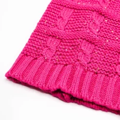 JEANS Talvipäähineet>Pitkä neulepipo paljeteilla fuksia