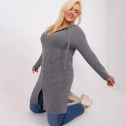 JEANS Neuleet>PM Cira neuletakki hupulla tummanharmaa