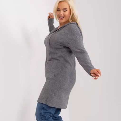 JEANS Neuleet>PM Cira neuletakki hupulla tummanharmaa