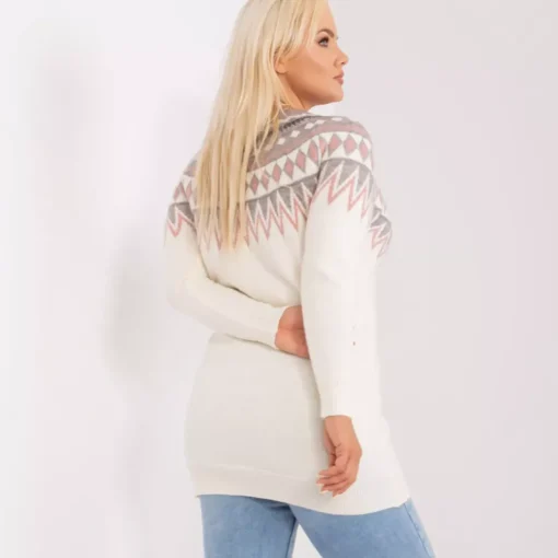 JEANS Pitkähihaiset Paidat>PM Minde kuvioitu neulepaita l.valkoinen