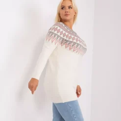 JEANS Pitkähihaiset Paidat></noscript>PM Minde kuvioitu neulepaita l.valkoinen