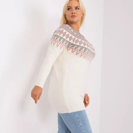 JEANS Pitkähihaiset Paidat>PM Minde kuvioitu neulepaita l.valkoinen