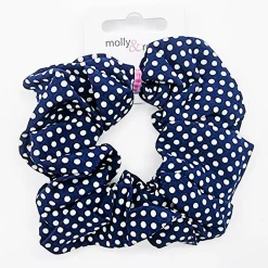 JEANS Hiustarvikkeet>Polkakuvioinen hiusdonitsi 12 cm navy