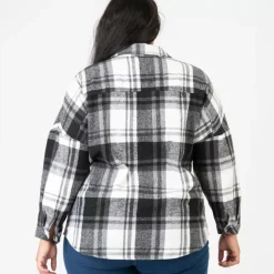 JEANS Pitkähihaiset Paidat | Plus!></noscript>Pomme Rouge flanellipaita mustavalkoinen