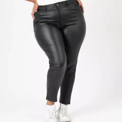 JEANS Housut | Plus!>Pomme Rouge High Waist Coated housut musta