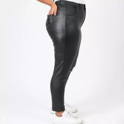 JEANS Housut | Plus!>Pomme Rouge High Waist Coated housut musta